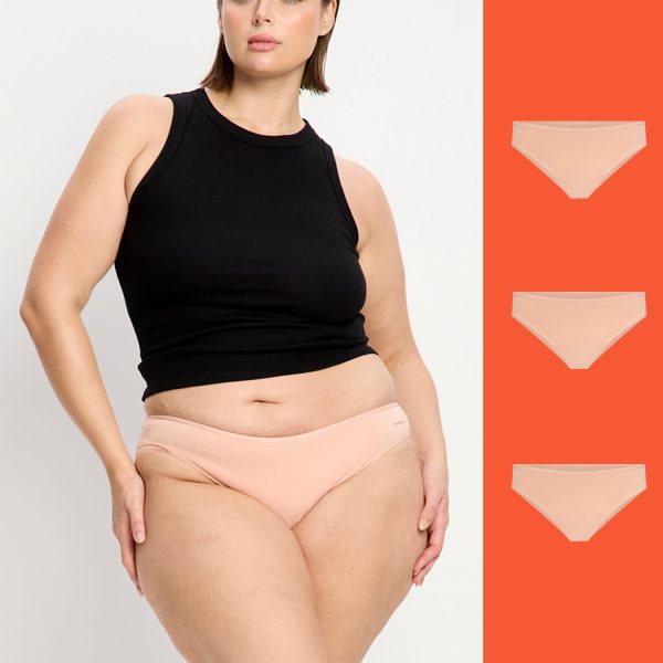 Basic Cheeky Bikini Light Dust 3 Pack