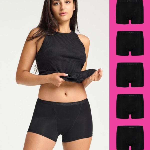 Classic Boyshort Multi-Absorbency 5 Pack