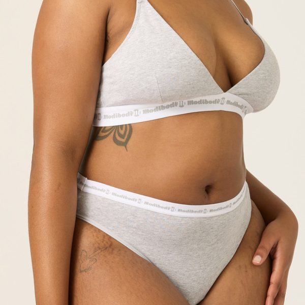 Basic Triangle Bralette Grey Marle