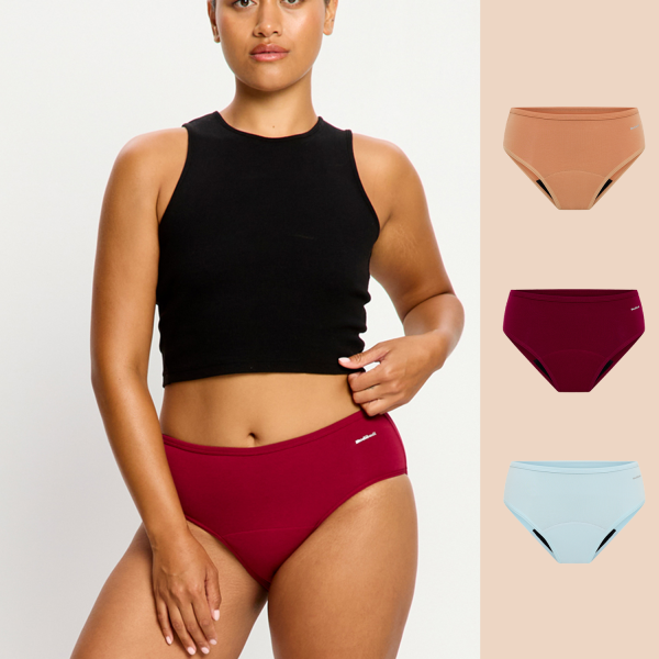 Basic Mid-Rise Brief 3 Pack Moderate Italian Clay/Moody Blue/Beet Red