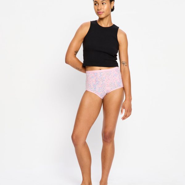 Classic Full Brief Moderate Flore Pink