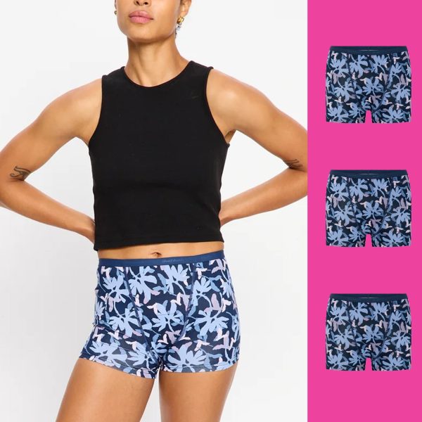 Classic Boyshort Moderate La Mer Blue 3 Pack