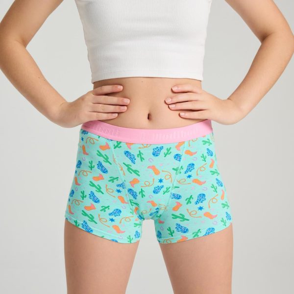 Teen Hipster Boyshort Moderate Wild West Green