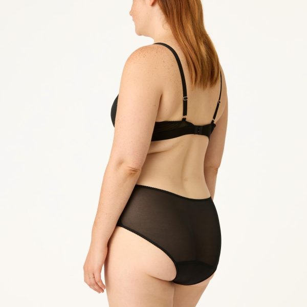 Elena Hi Waist Brief Moderate Noir Black