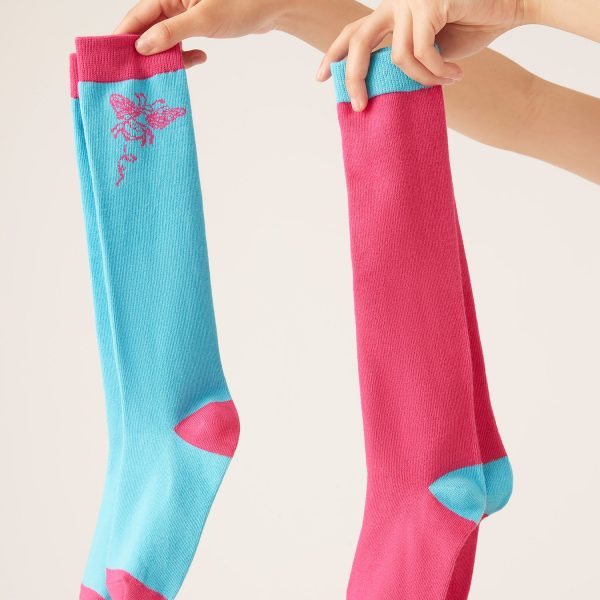 Organic Cotton Sock 2 Pack Busy Bee Multi