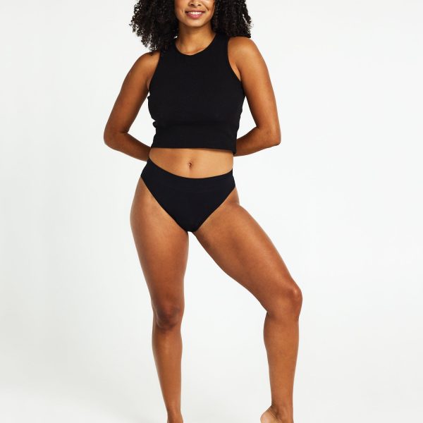 ModiComfort Seamless Hi-Leg Brief Moderate Black