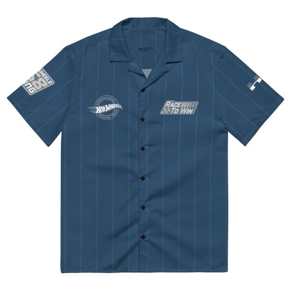Hot Wheels Racing Blue Striped Mechanic Shirt | GamersHolic.shop - Buy Now