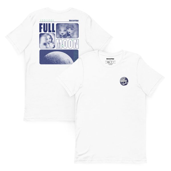 Monster High Full Moon  Embroidered White T-Shirt | GamersHolic.shop - Buy Now